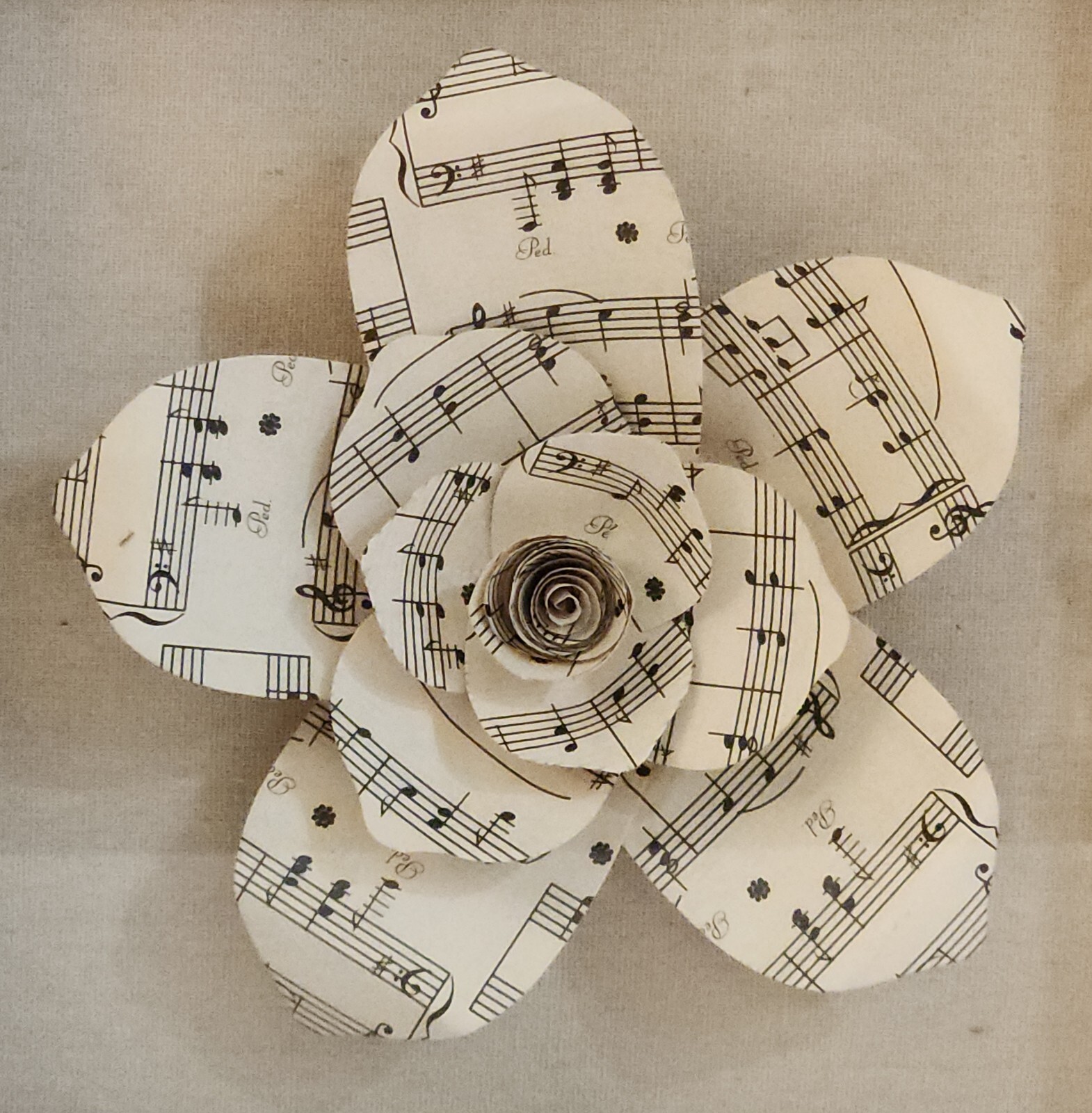 Vintage-Inspired Shadowbox Art | Set of 2 3D Paper Flowers | Ready to Hang 11×11