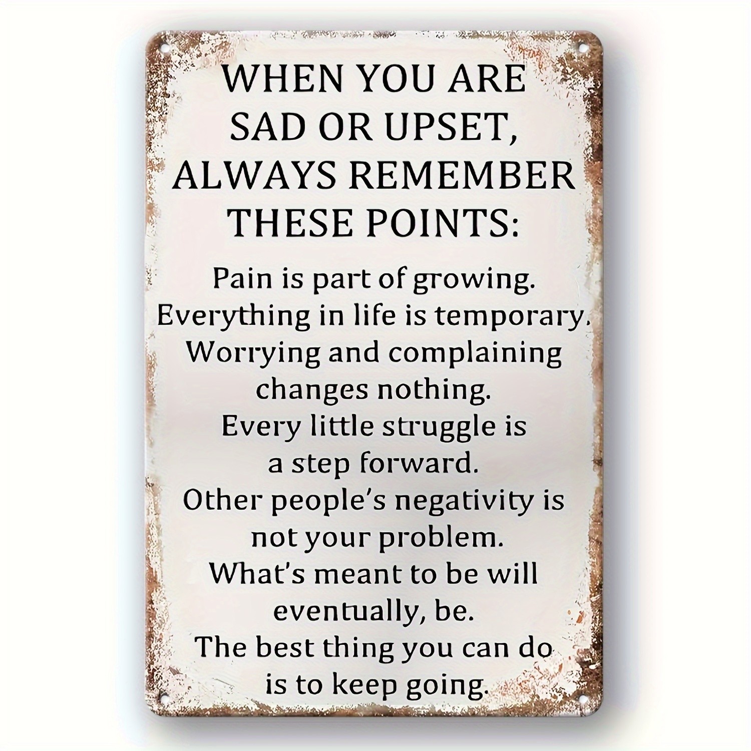 Vintage Inspirational Quote Metal Sign 12.0X8.0inch Rustic Iron Wall Decoration↗