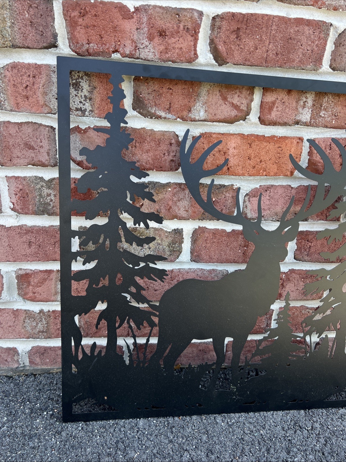 Deer Metal Wall Decor 24 By 24 Black