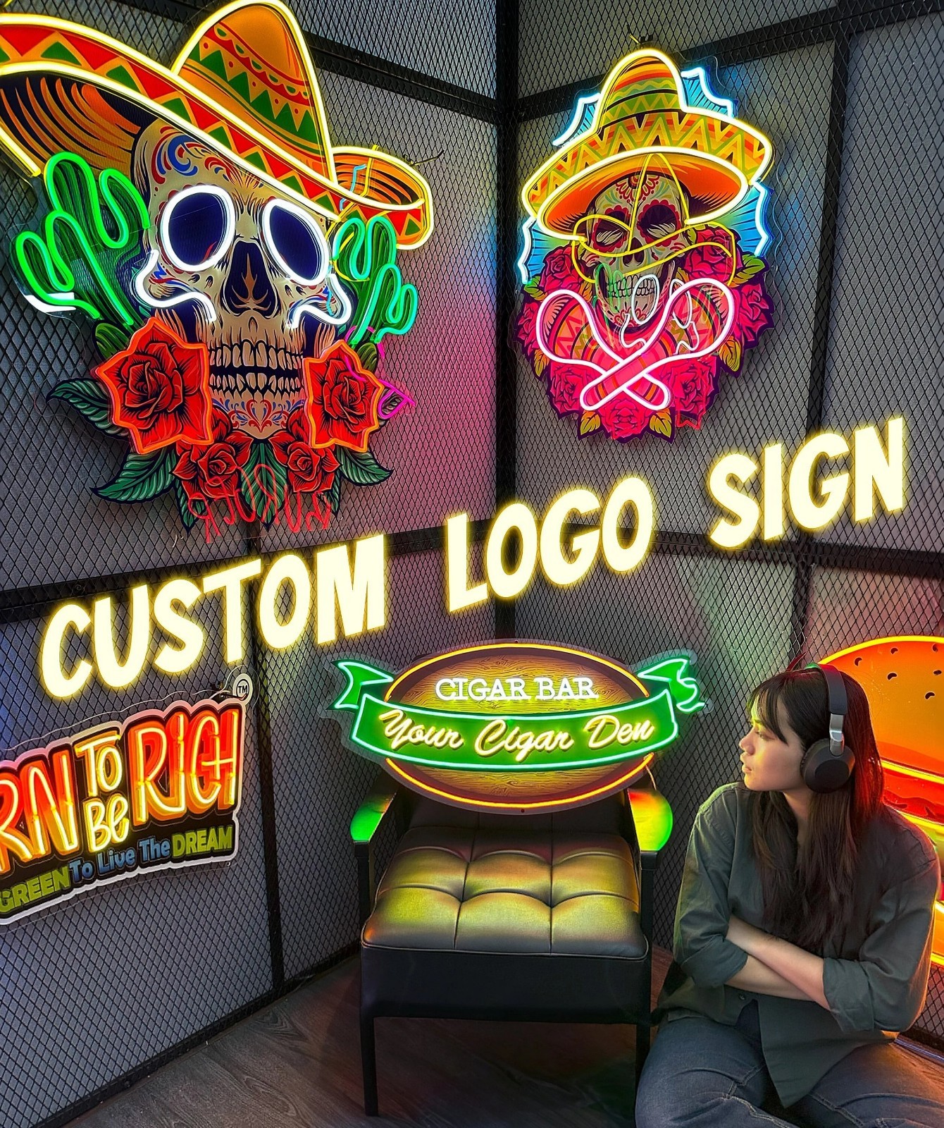 Custom Business Logo Neon Sign Personalized LED Light Sign Business Wall Decor