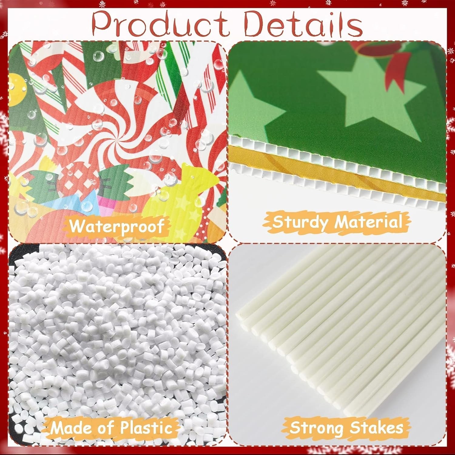 Letreros Navideños Para Exteriores Y Decoraciones Navideñas Con Dulces NEW US.