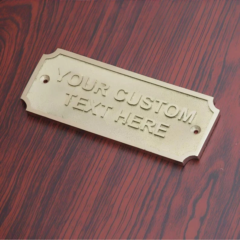 Personalized Brass Plaque – Ideal for Recognition Plaques, Name Plates, and sign