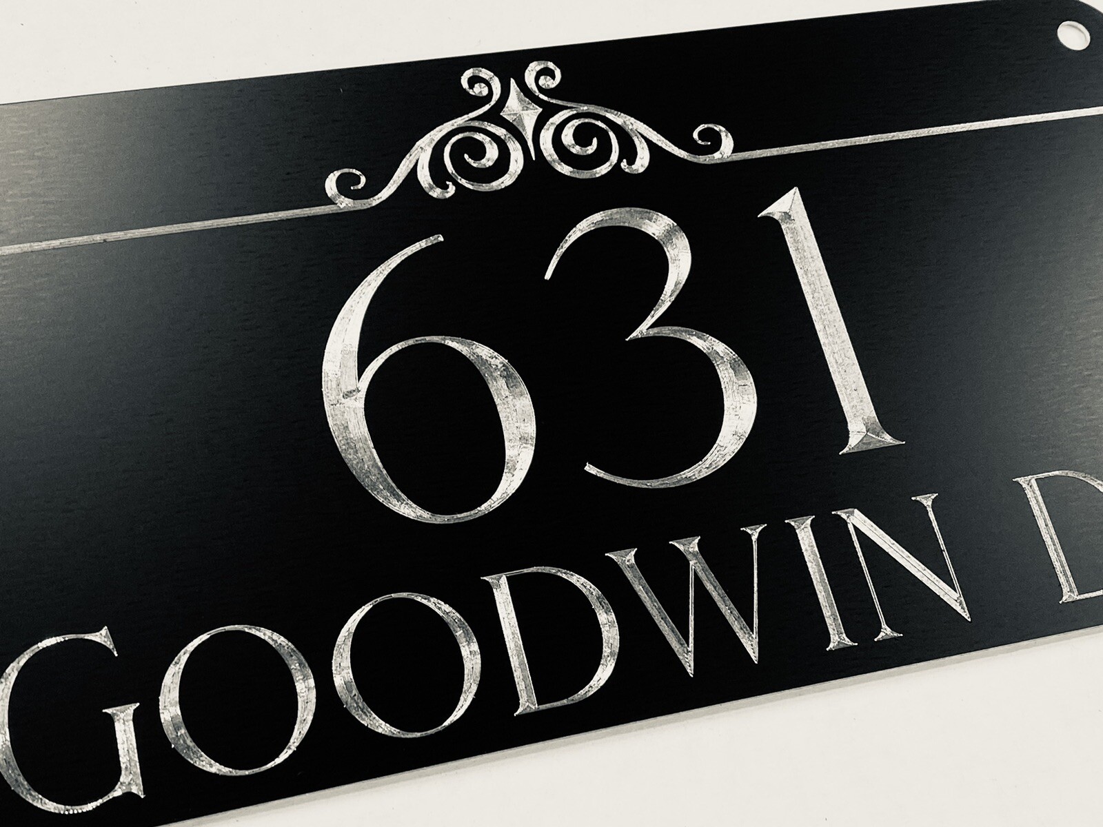 Engraved Personalized Custom House Home Number Street Address Metal 12×6 Sign
