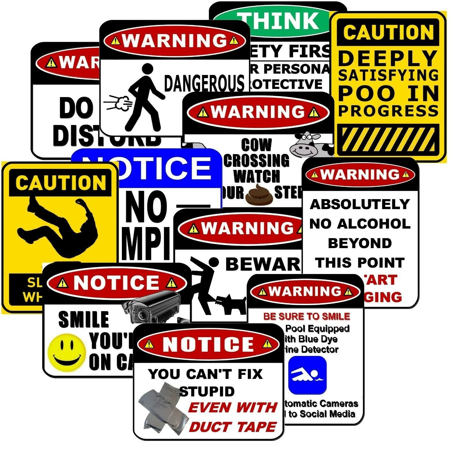 Warning Trespassers Will Be Prostituted Laminated Funny Sign