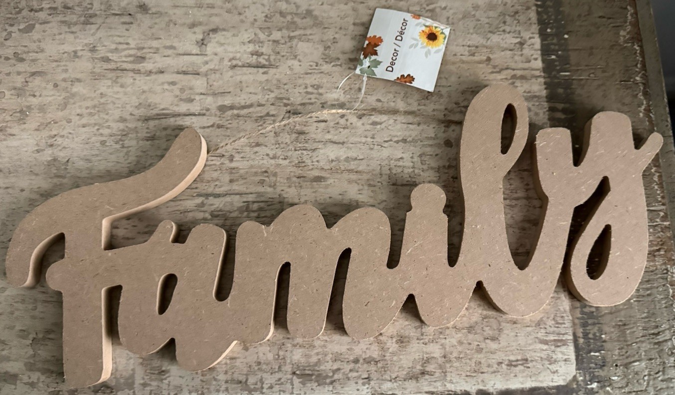 Family 15×5 Laser Cut Wood Thick Paintable Or Stained Make It Your Own New Hang!