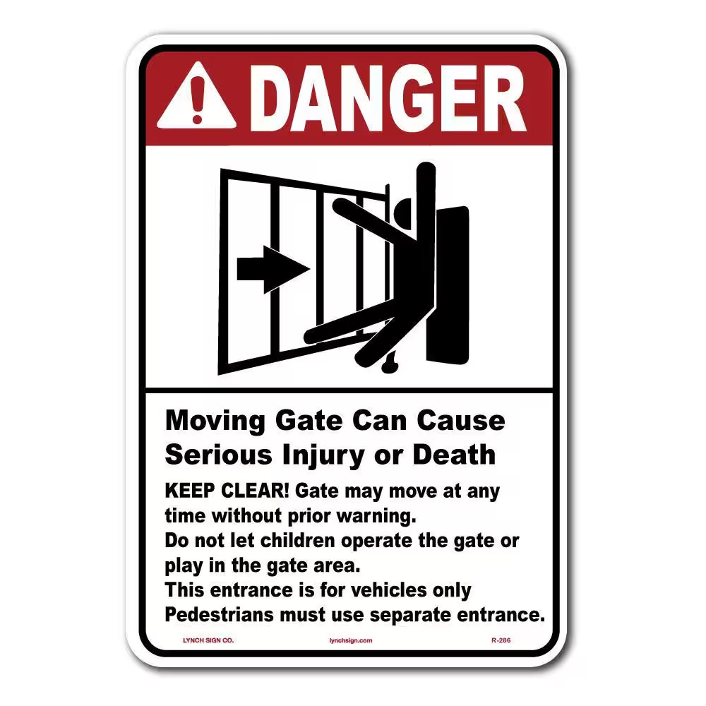 10 In. X 14 In. Gate Warning Sign Printed on More Durable Thicker Longer Lasting