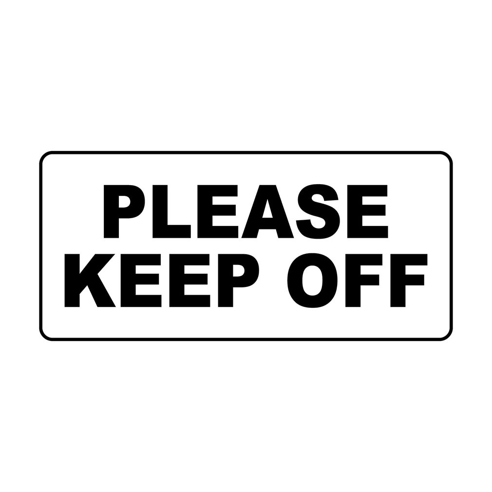 Please Keep Off Black Retro Vintage Style Metal Sign – 8 In X 12 In With Holes