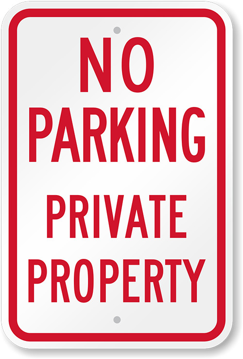 No Parking Sign Private Property Weatherproof Aluminum Metal 8×12 Inch