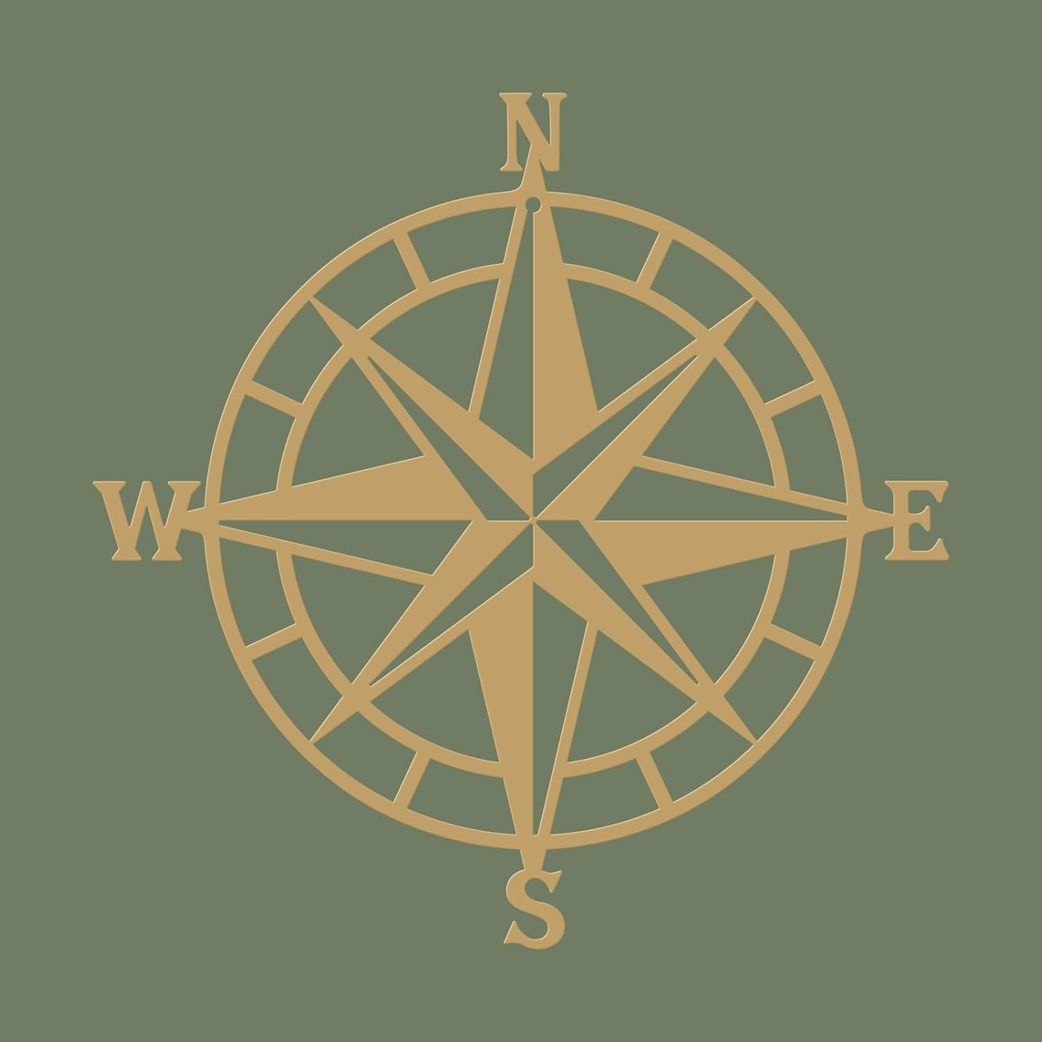 ESTART 11 Inches Metal Decorative Nautical Compass Wall Decor, Living Room