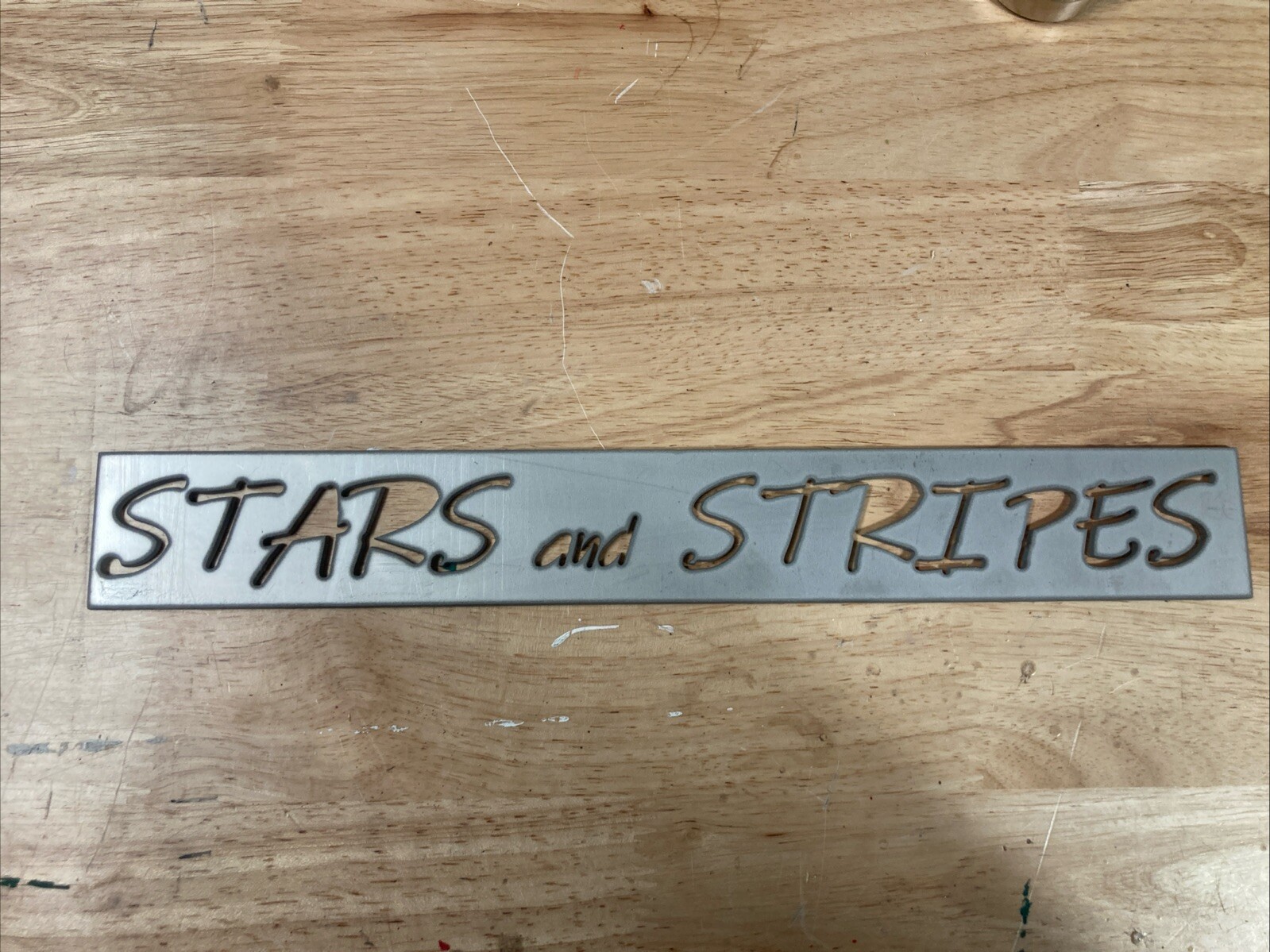 Stars And Stripes Steel Sign. (Paintable)