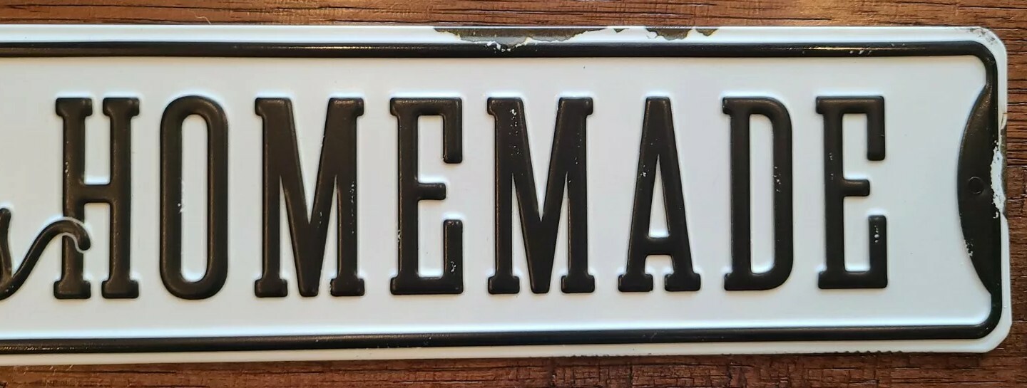 “Happiness is Homemade” Metal Sign Home Decor Kitchen Wall Sign Country NEW