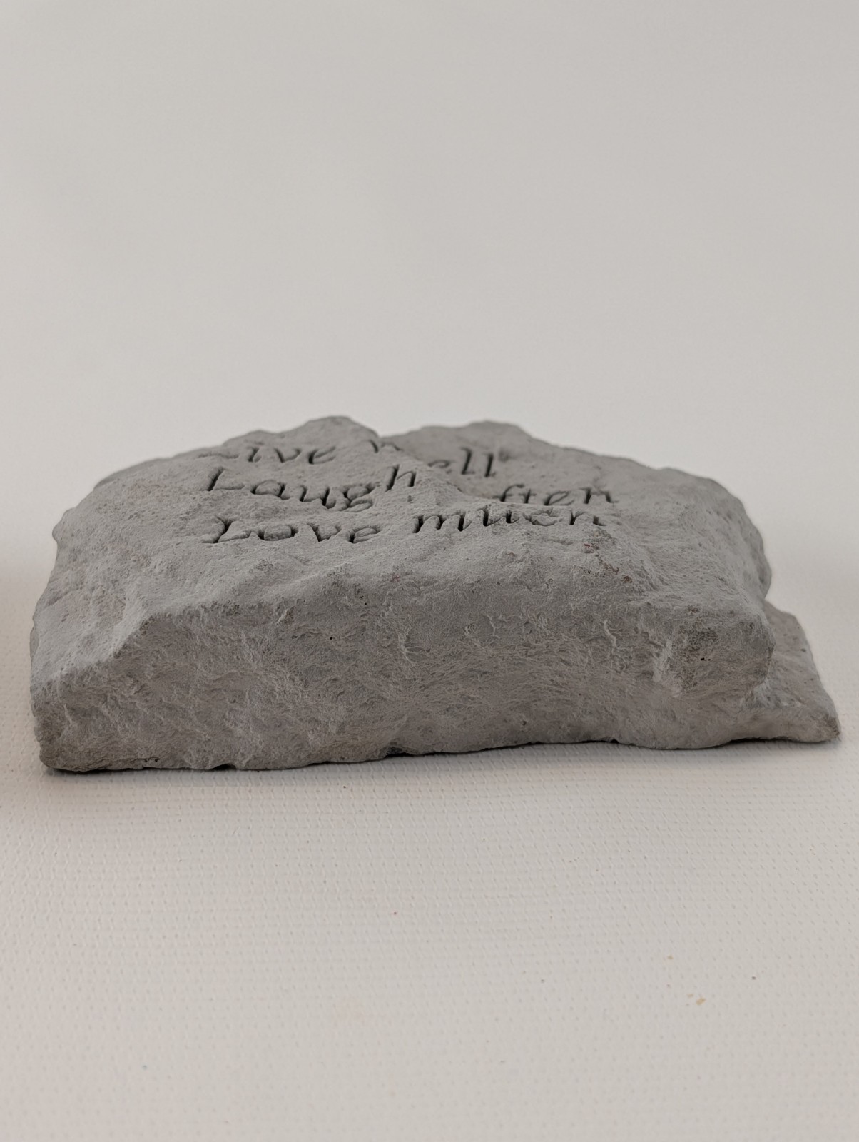 Set of 2 Inspirational Faux Stone Decor “Life is Good” & “Live Well 4×3”