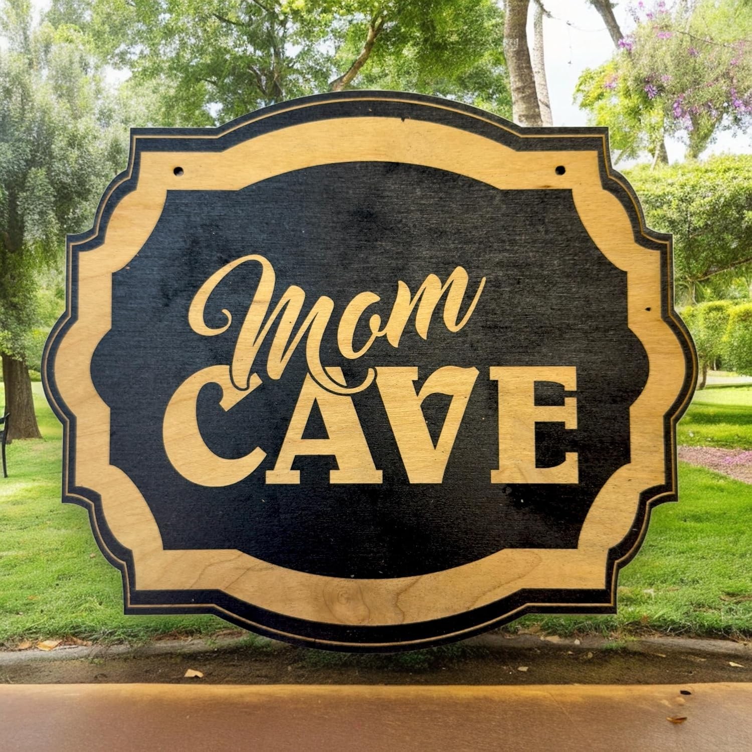 Sign – BLACK – Mom Cave 10×8