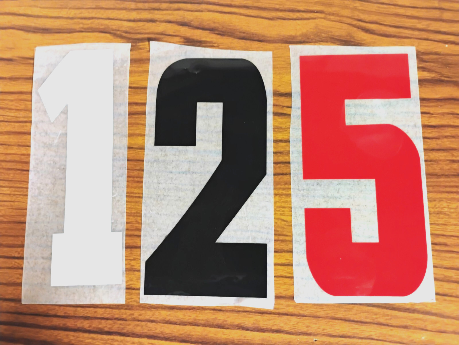 2″ Permanent Vinyl Adhesive Numbers-(Set of 2)- 6 Colors Available