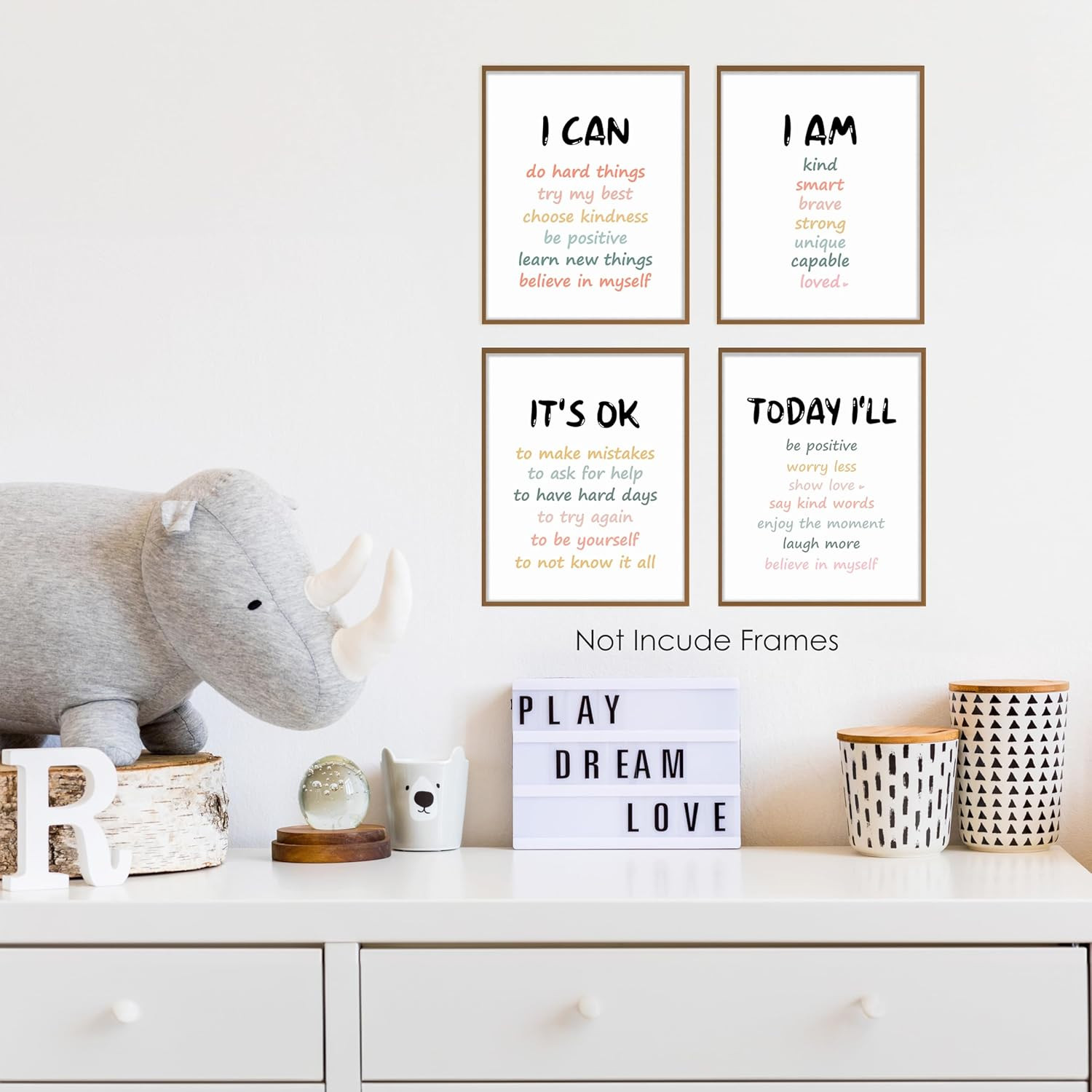 Positive Affirmation Wall Decor, Inspirational Motivational Quote Wall Art Print