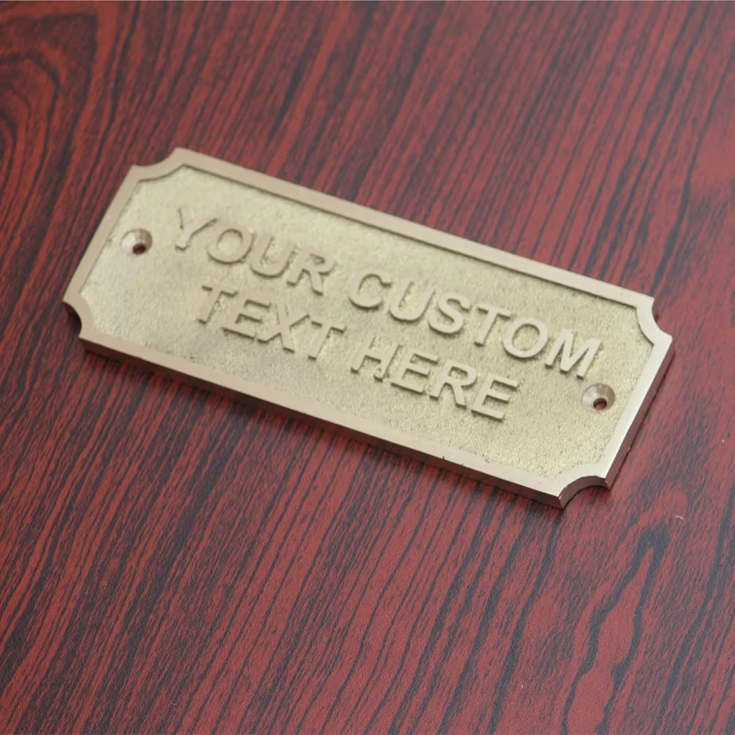 Custom Brass Outdoor Plaque | Personalized Patio Sign | Weatherproof Brass Garde