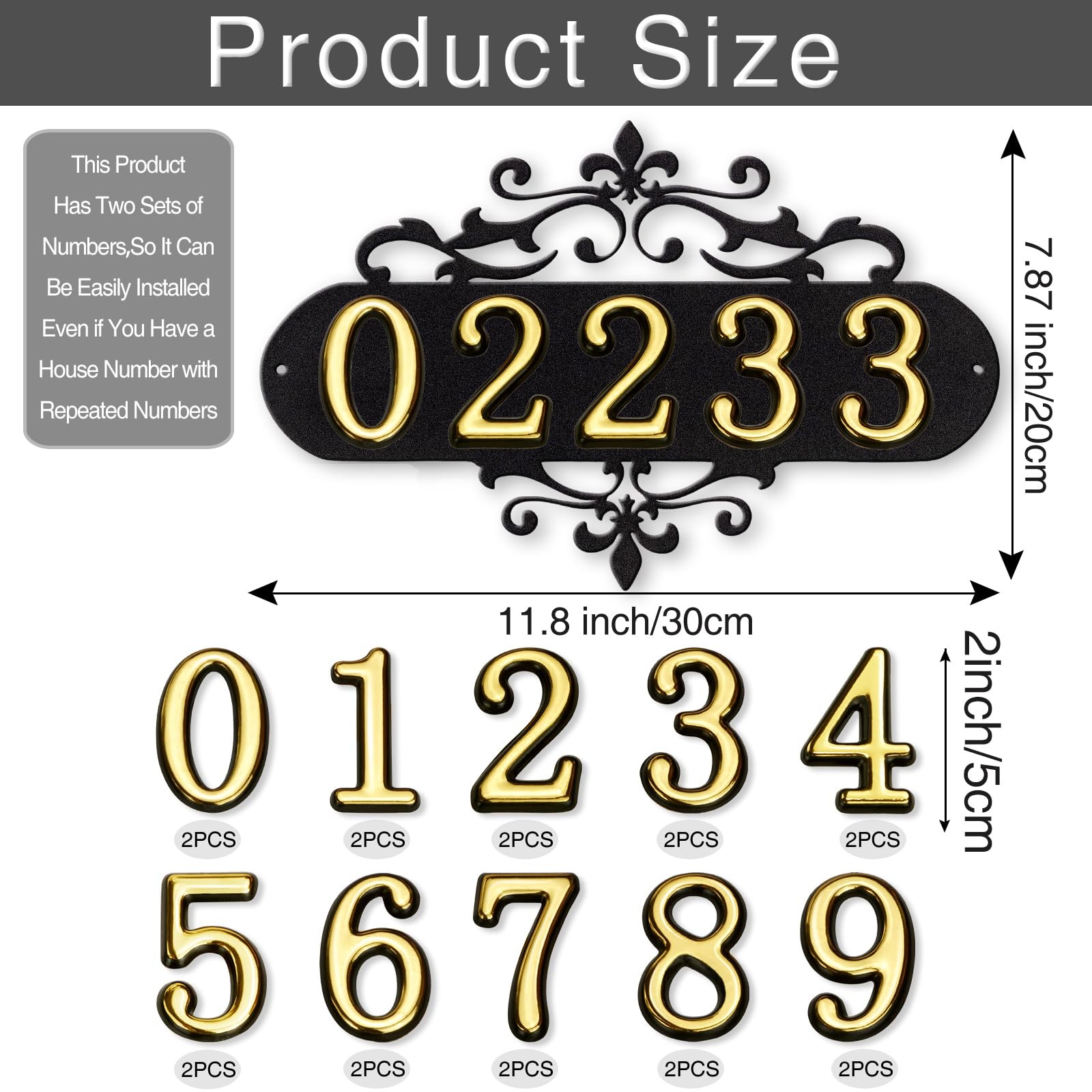 House Numbers for Outside,Metal House Address Numbers for Hotel House Home Of…
