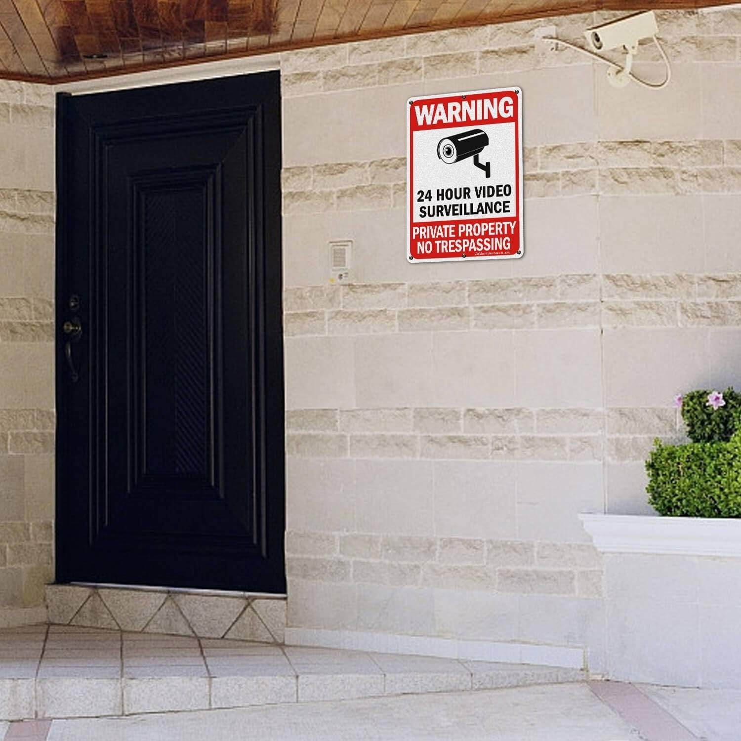 Reflective No Trespassing Signs – 4 Pack, Weather Resistant & Easy to Install