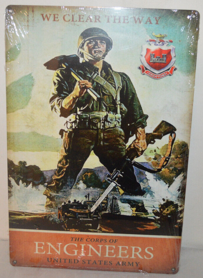 The Corps Of Engineers United States Army Metal Sign/Wall Art 18×12″