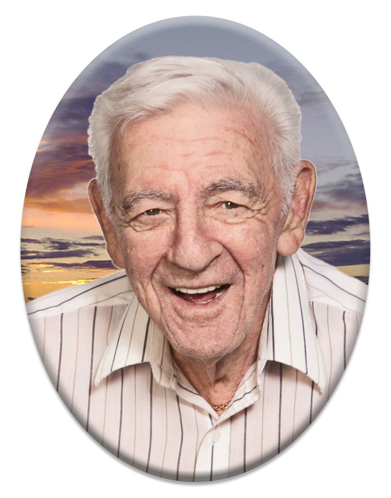 Personalised Memorial Photo Plaque 8cm x 10cm Oval Grave Garden Headstone Sign