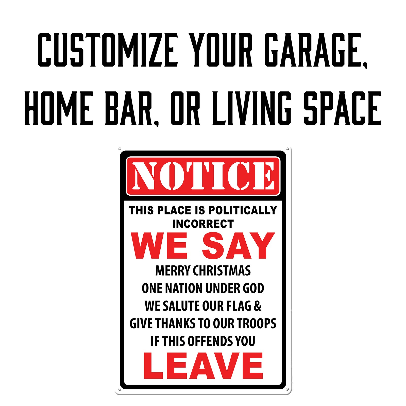 Rivers Edge Products Tin Sign, 17″ x 12″ Weatherproof Metal Wall Art,