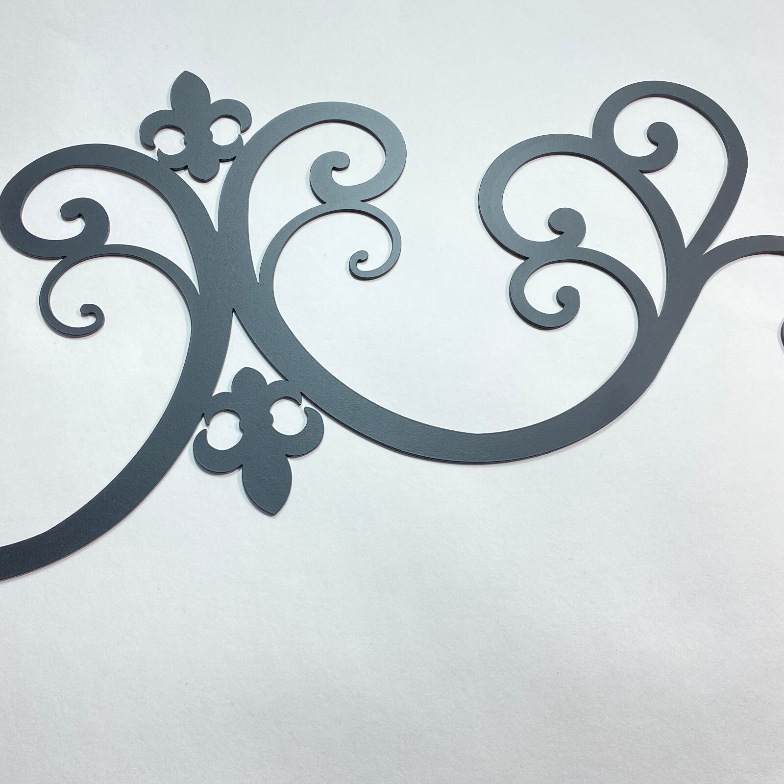 2 PK Wrought Iron Metal Scrolled Door Wall Decoration Plaque Art 24″ x 9.5″ 2mm