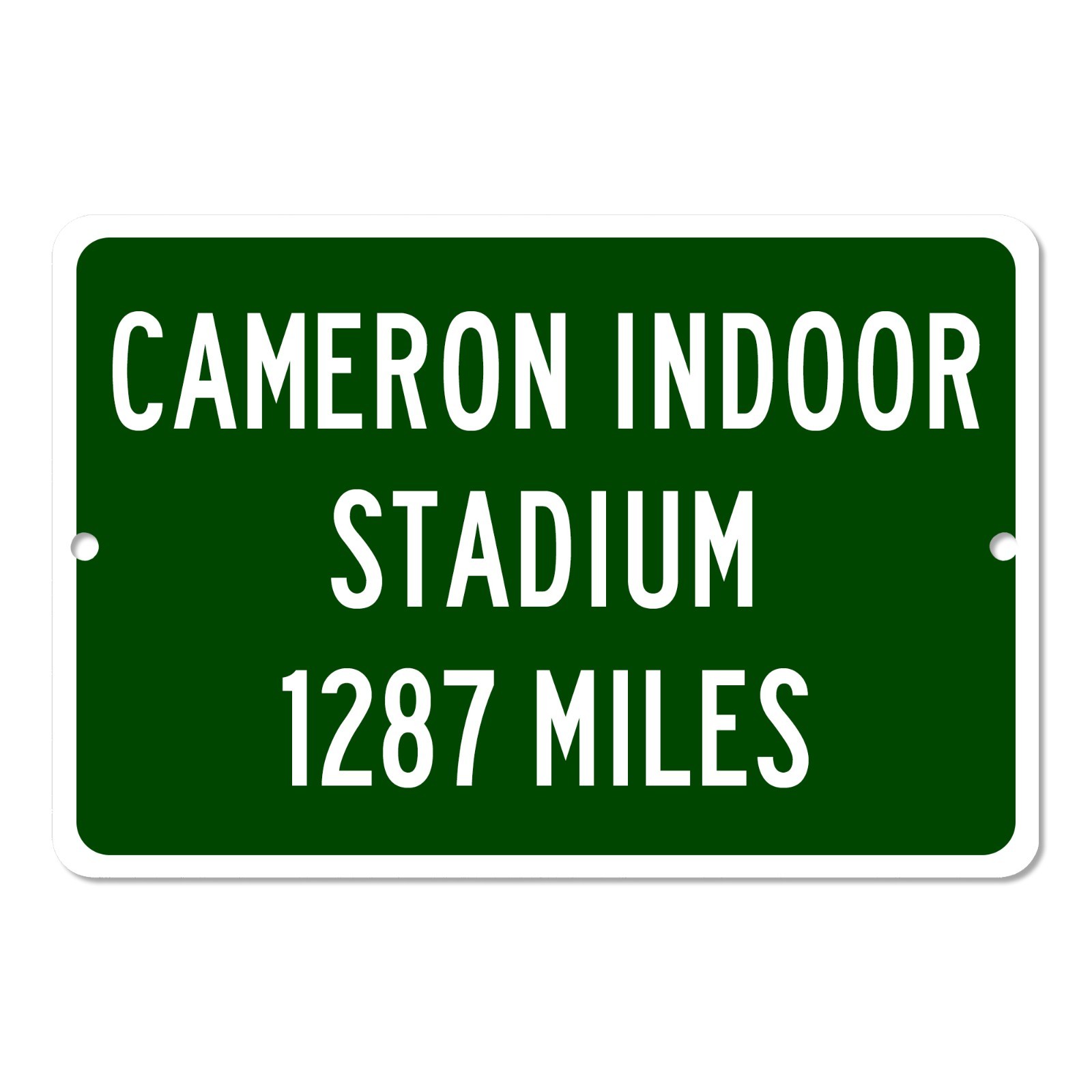 Cameron Indoor Stadium Custom Distance Mileage Sign Duke Blue Devils Basketball