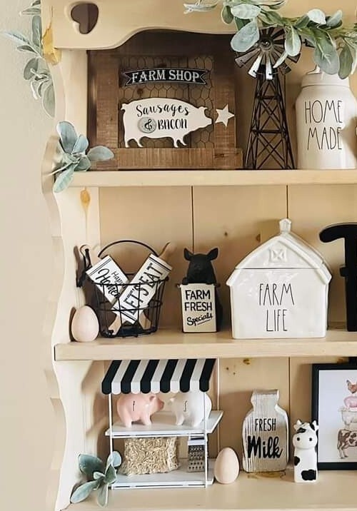 ~New! “Happiness is Homemade” Rolling Pin Plaque Farmhouse Hanging Wood Sign Tag