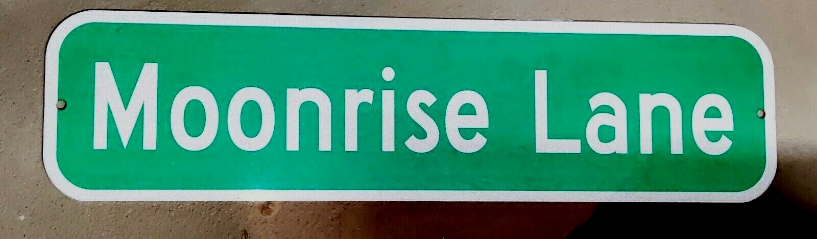 Moonrise Lane Aluminum Metal Reflective Vinyl Novelty Street Sign 6″ x 24″
