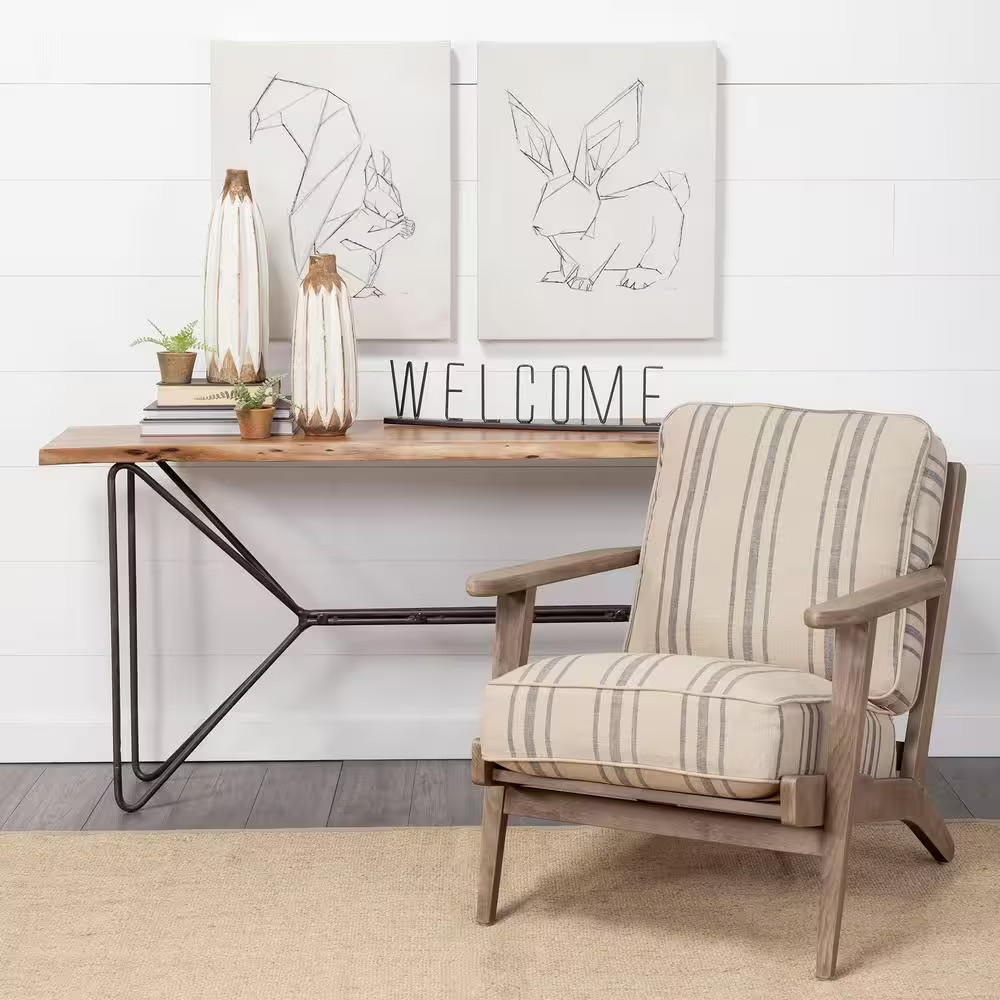 Welcome 24 In. L X 1 In. W Black Metal Sign