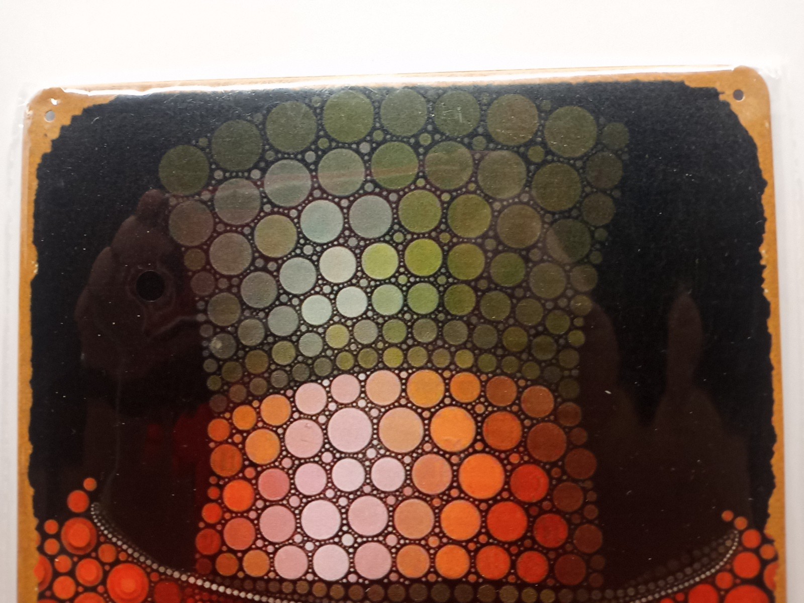 The Mad Hatter Pointilism On Metal Sign Approximately 8×11.5 Inches