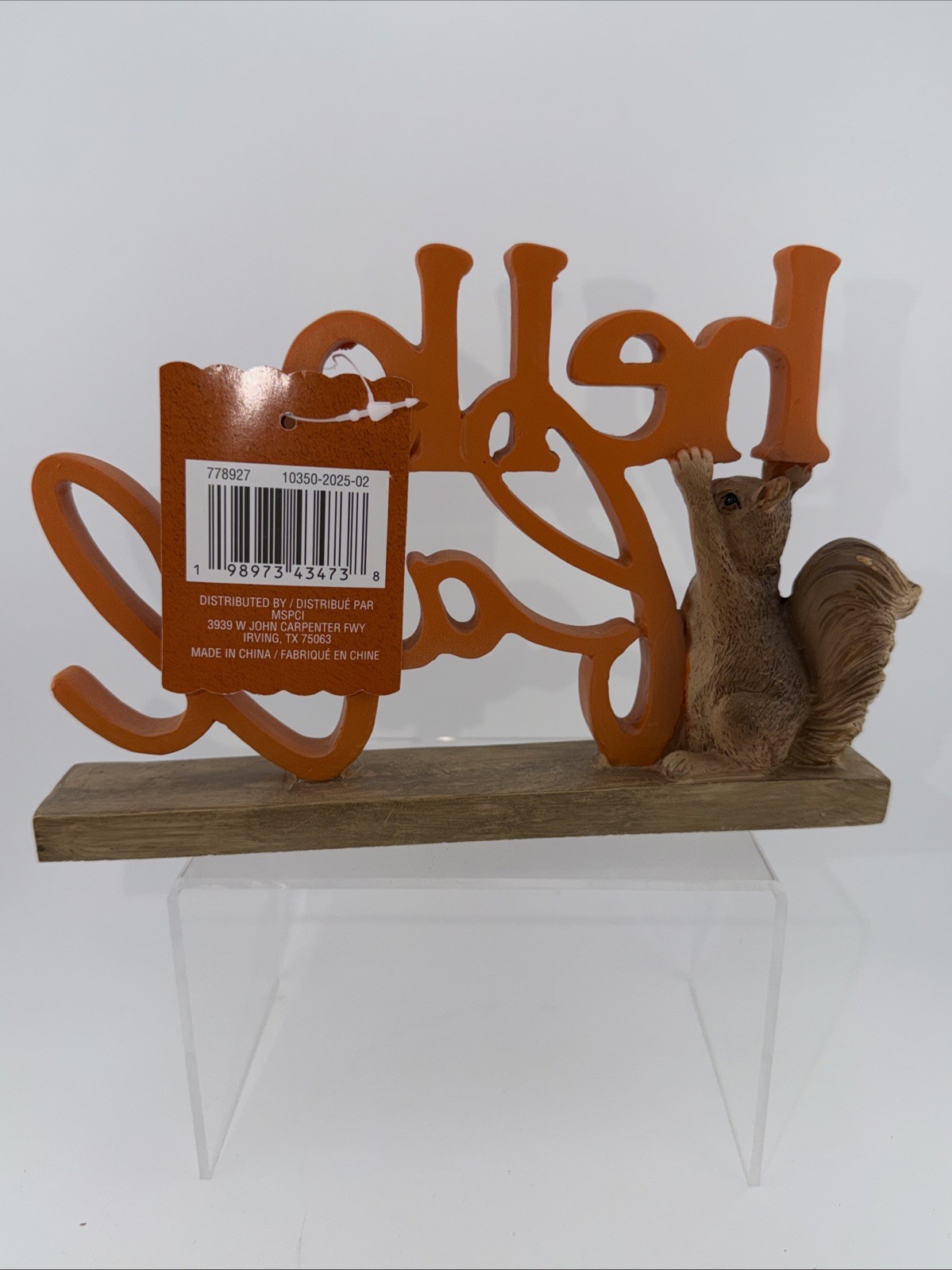 “Hello Fall” Ashland Autumn Fall Tabletop Décor Seasonal Shelf Display