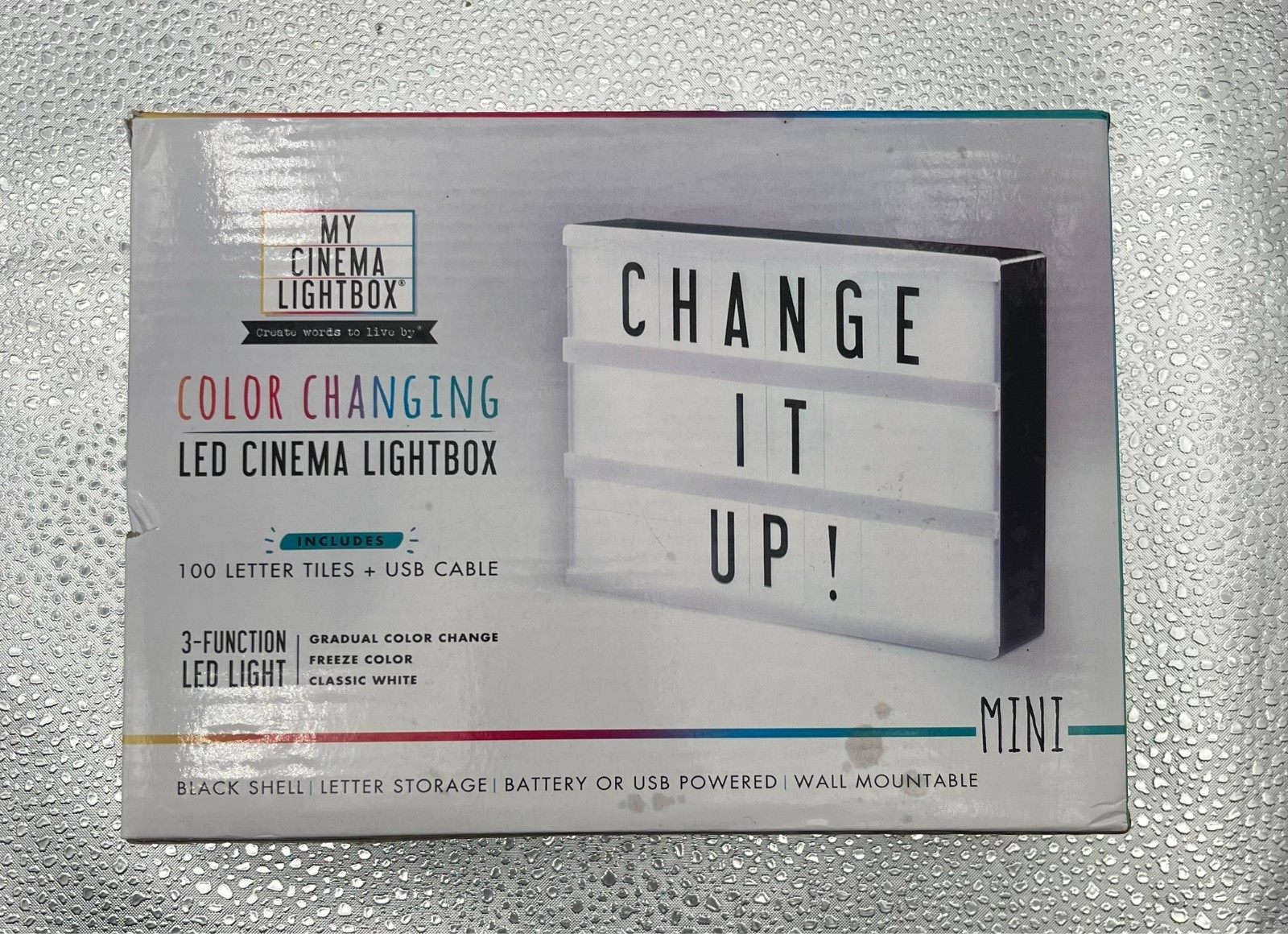 My Cinema Lightbox – Color Changing LED Cinema Light Box Mini Inspirational NEW