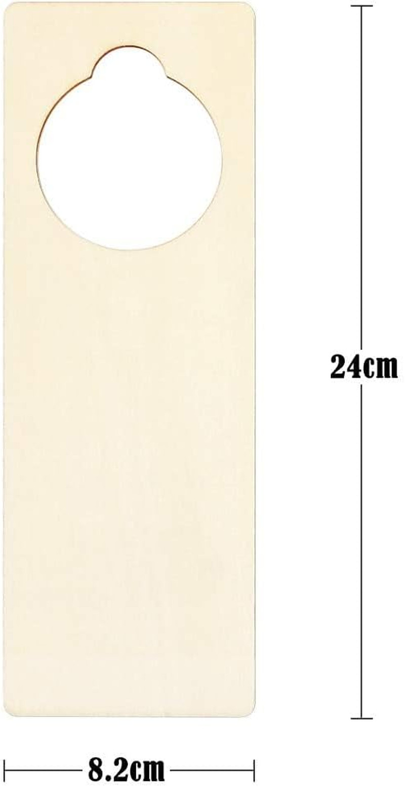 16 PCS 9.5″X 3.25″ X 0.1″ Unfinished Wooden Door Knob Hangers – Blank for DIY Cr