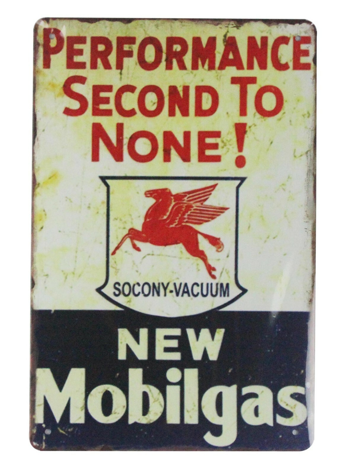 Performance Second To None New Mobilgas pegaus tin metal sign wall art