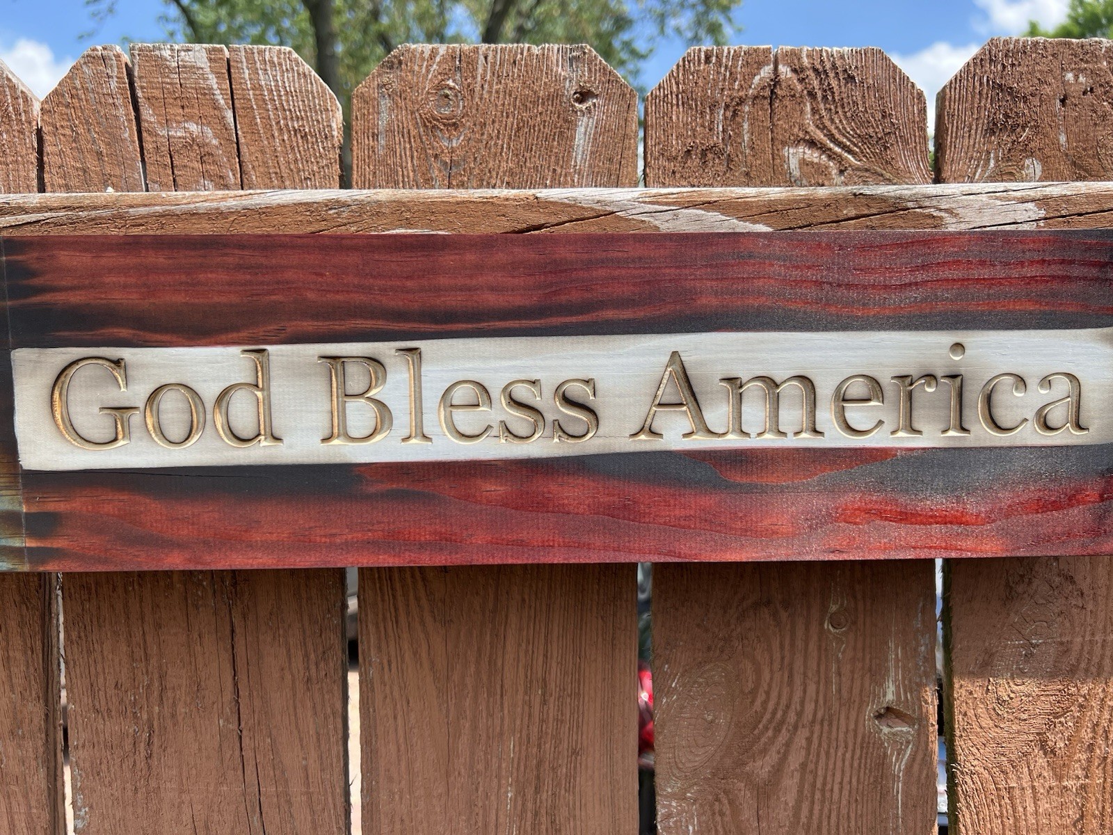 1776 wood Burnt God Bless America Rustic Wooden Wall Decor / Made In America