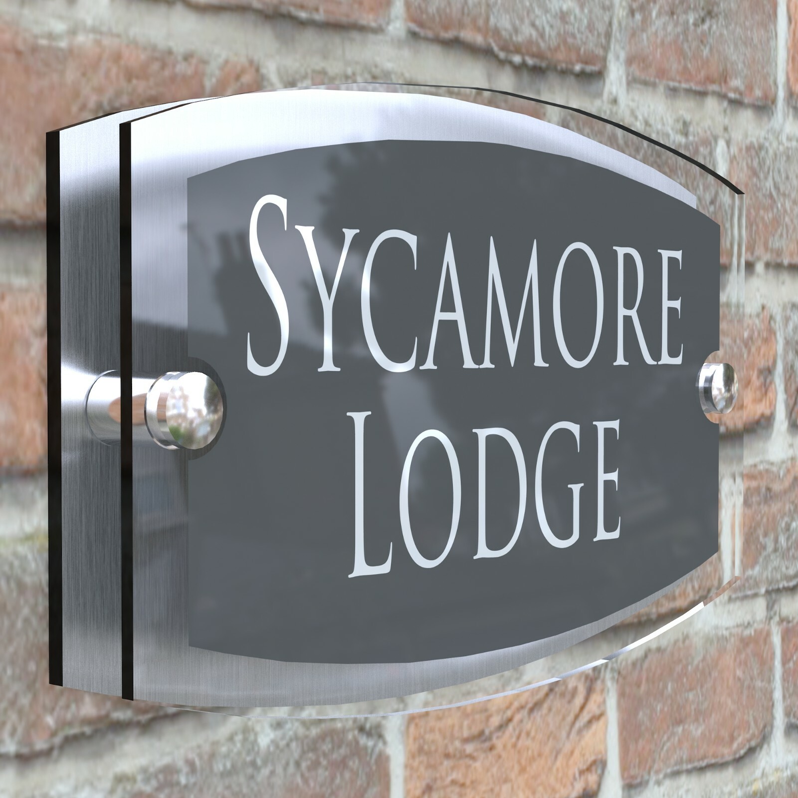 Anthracite House Sign Plaques Door Numbers Personalised Address Acrylic