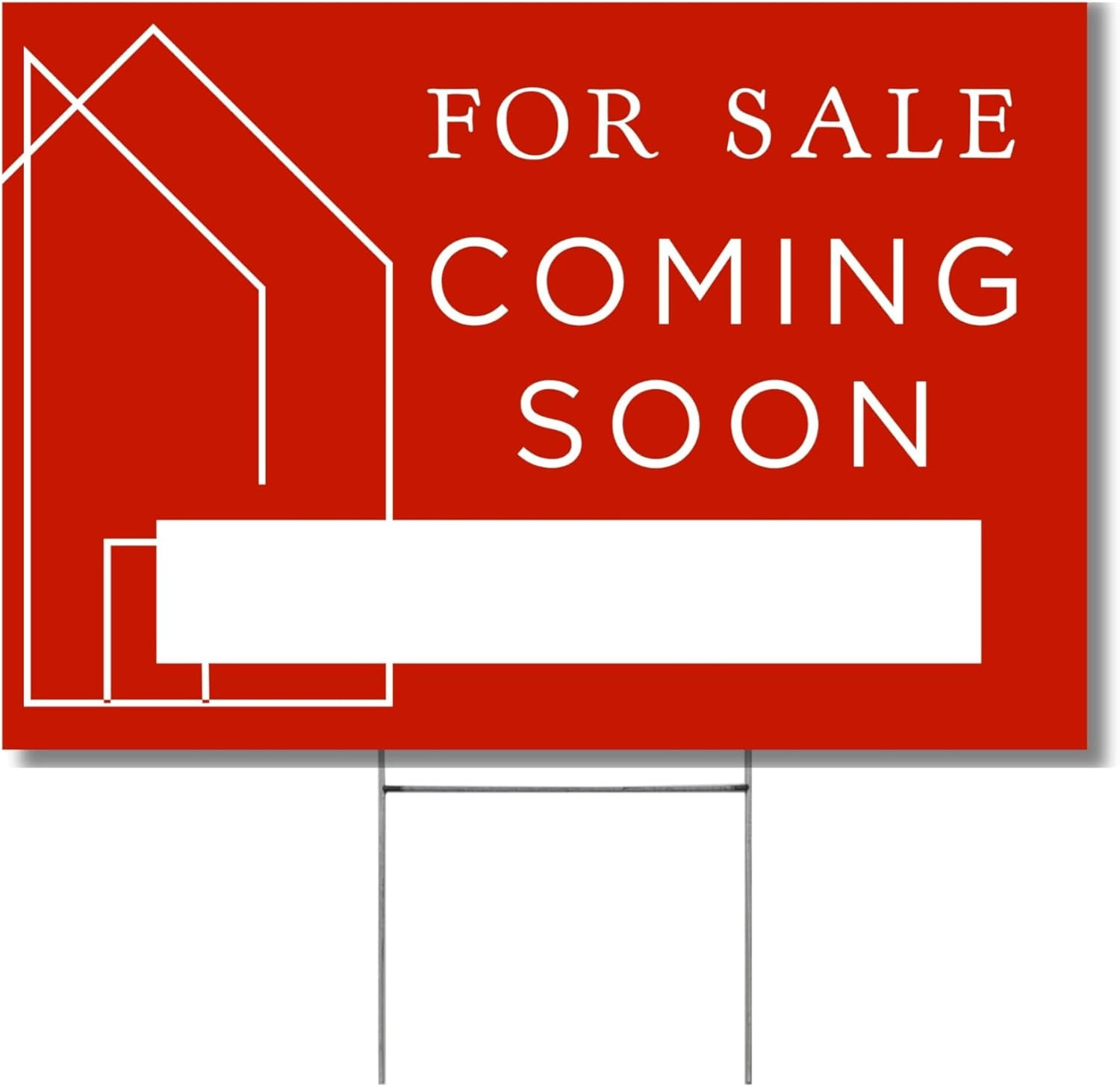 Coming Soon Real Estate Sign for Home | 12 X 17” Yard Sign with H Frame Stake Ho