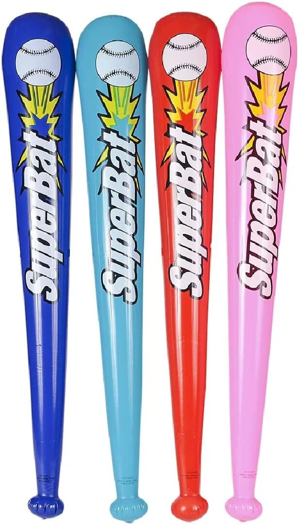 Inflatable Baseball Bats – 4 Pieces (Huge – 42 Inches)