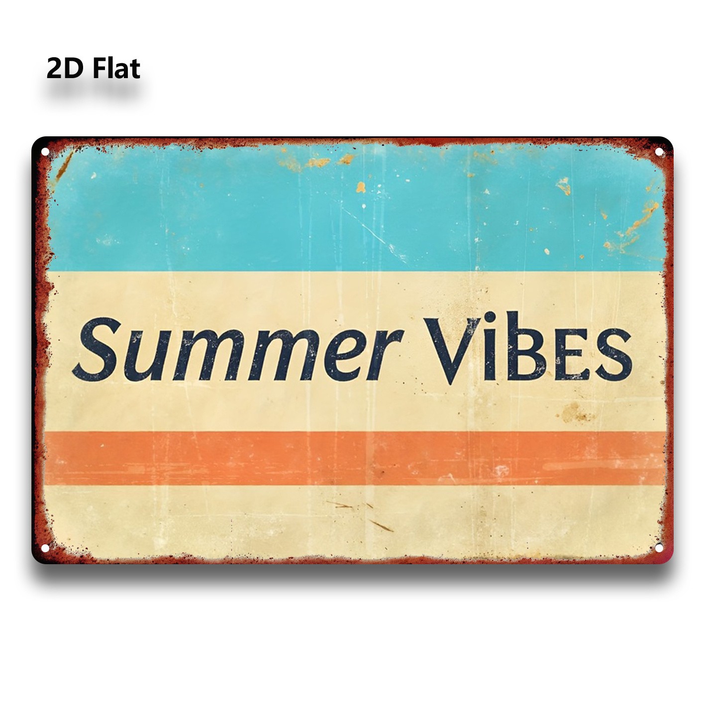 20.32×30.48 cm Metal Sign, Summer Vibe Painting, Wall Art Decor