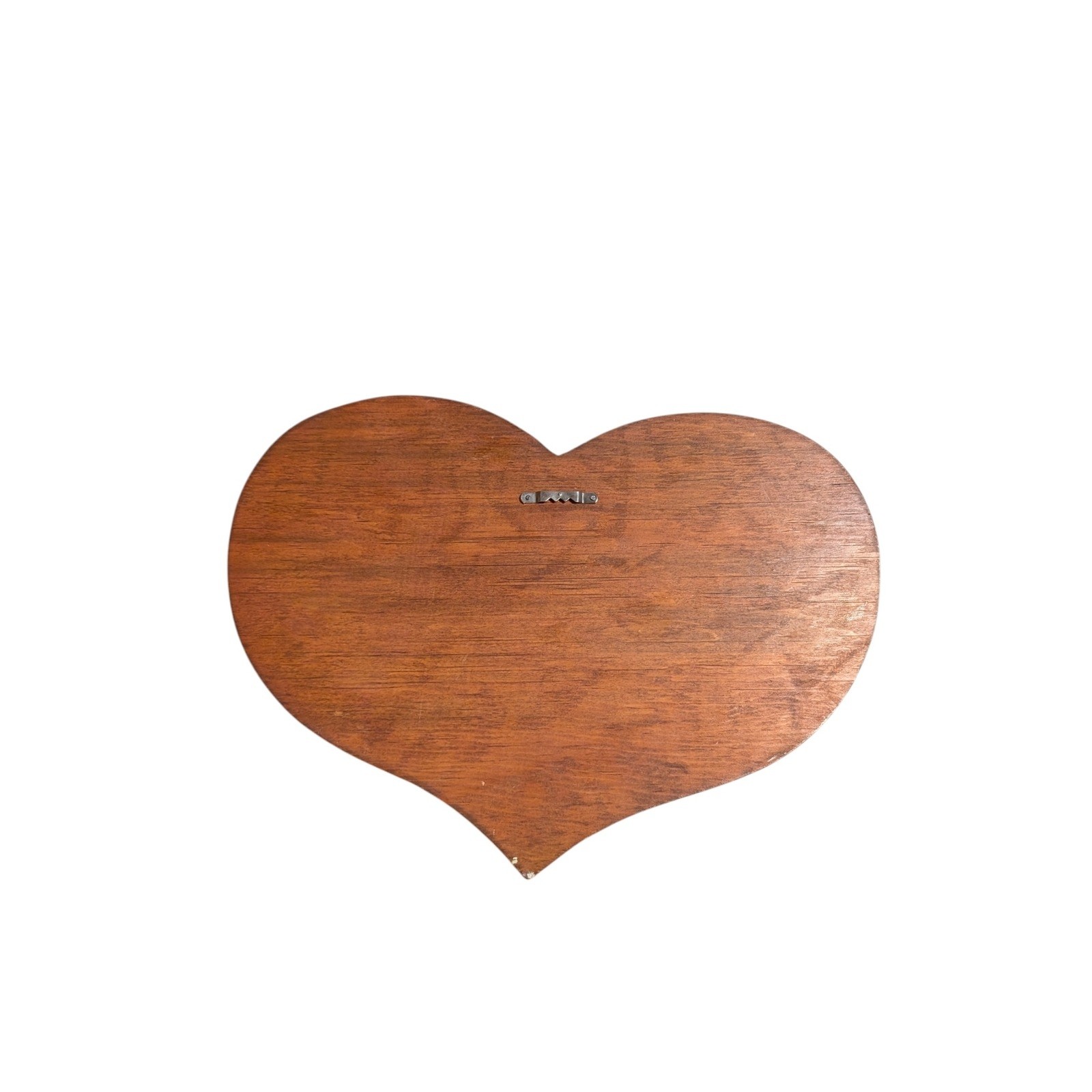 Alberta Evans Hand Painted Wood Heart Plaque Road to a Friends House Folk Art