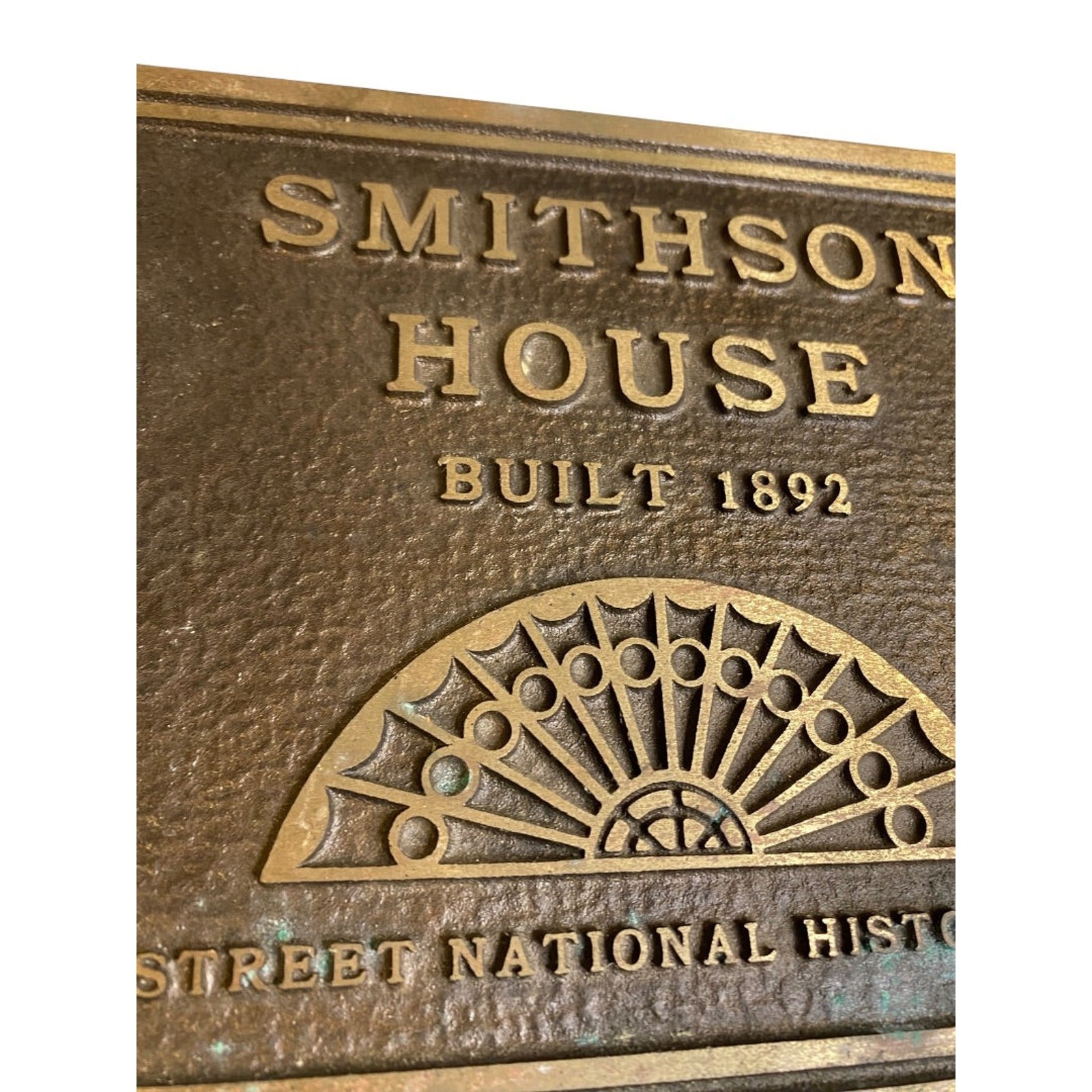 Vintage House Plaque Smithson House River Street National Historic District