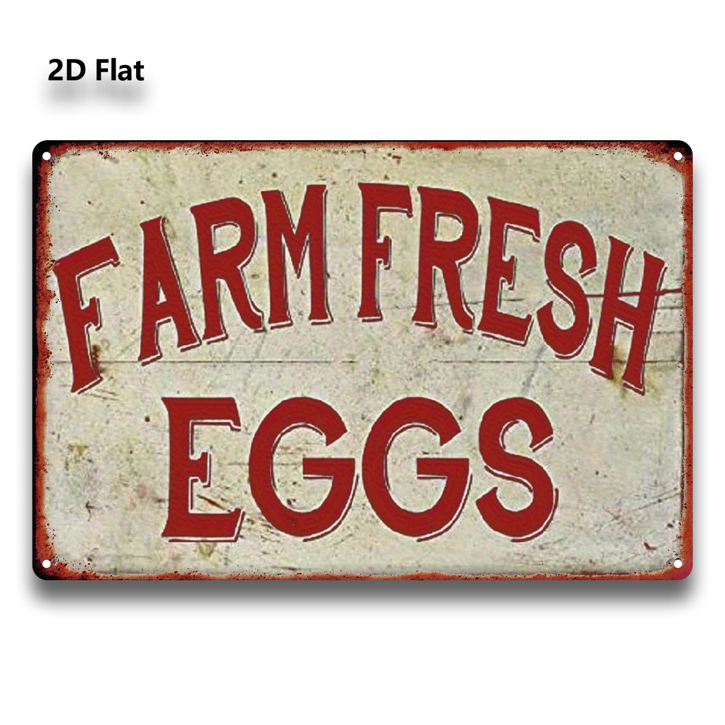 20.32×30.48 cm Metal Sign Vintage Farm Fresh Eggs