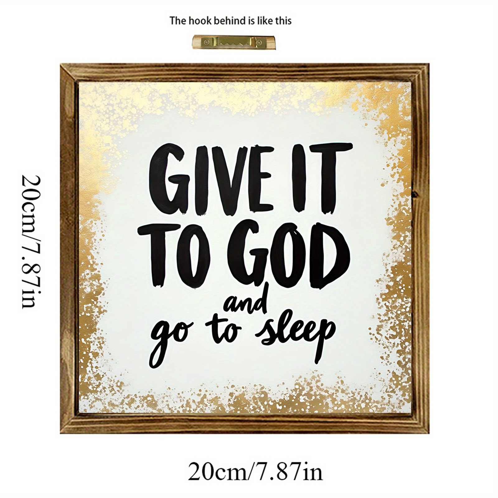 Christian Give It To God And Sleep Neutral Farm Bedroom Living Wall Art Plaque