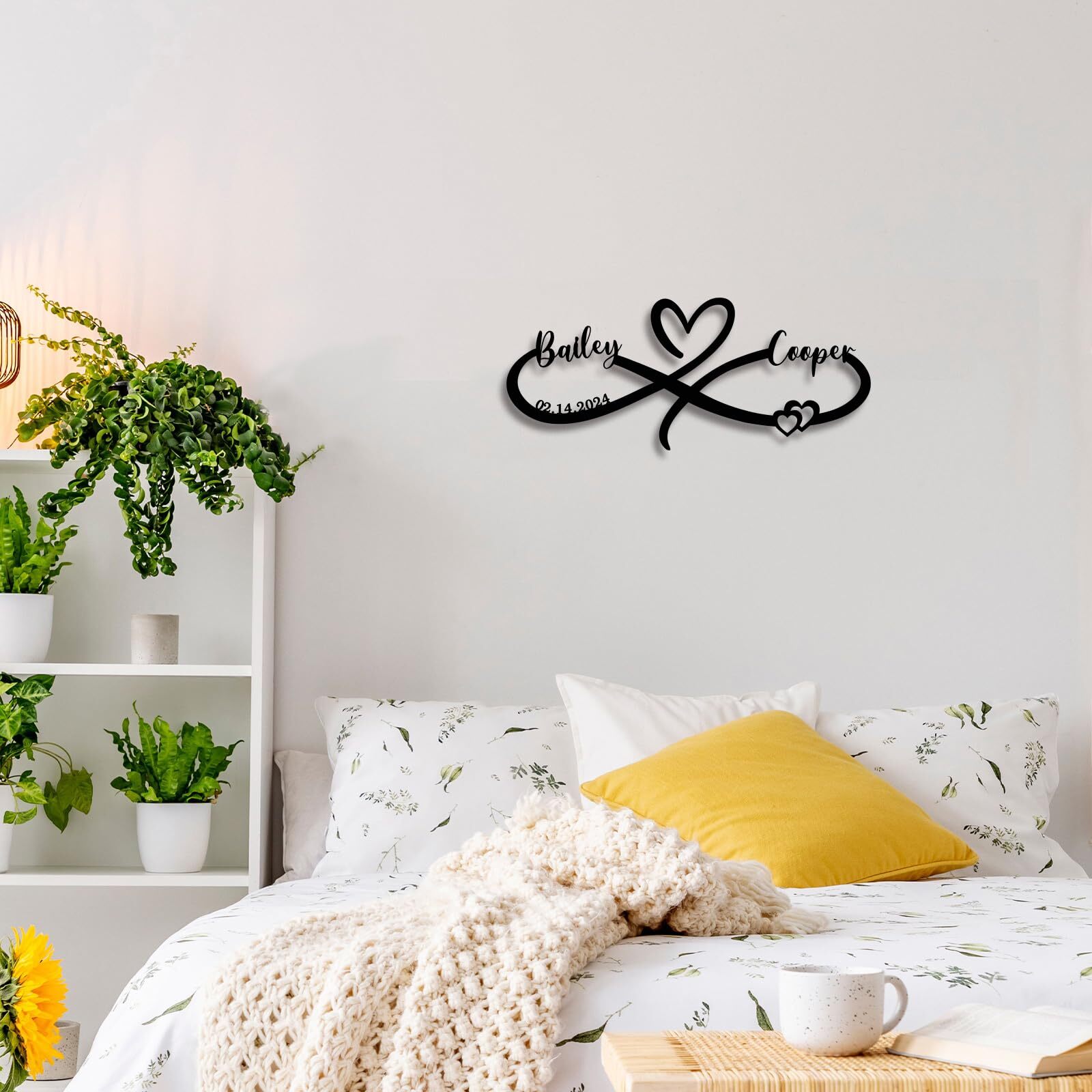 Personalized Infinity Metal Sign,Personalized Anniversary Wedding Gift,