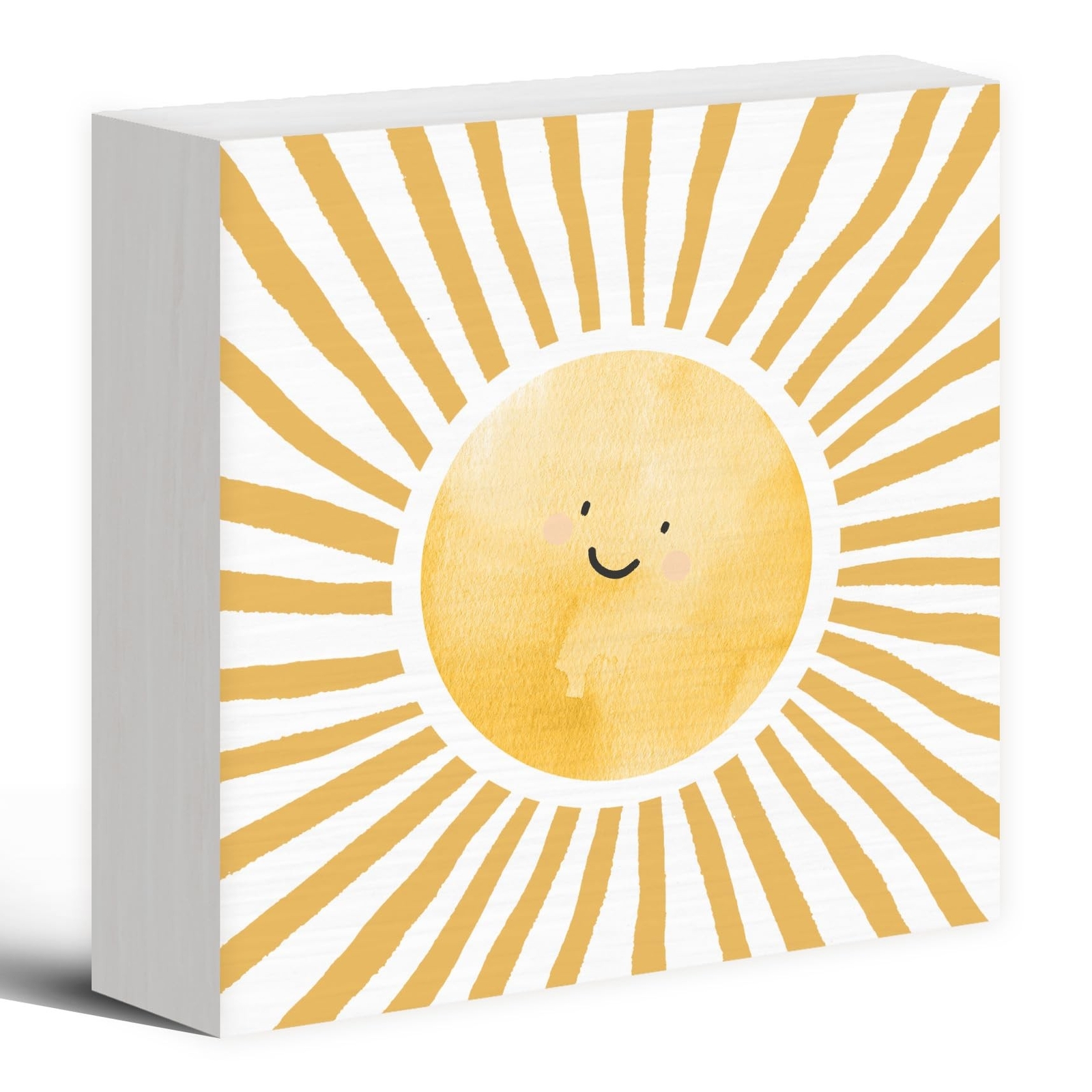 Luipk Inspirational Sun Sunshine Wood Box Sign Desk Decor, Pop Smiles Rustic …