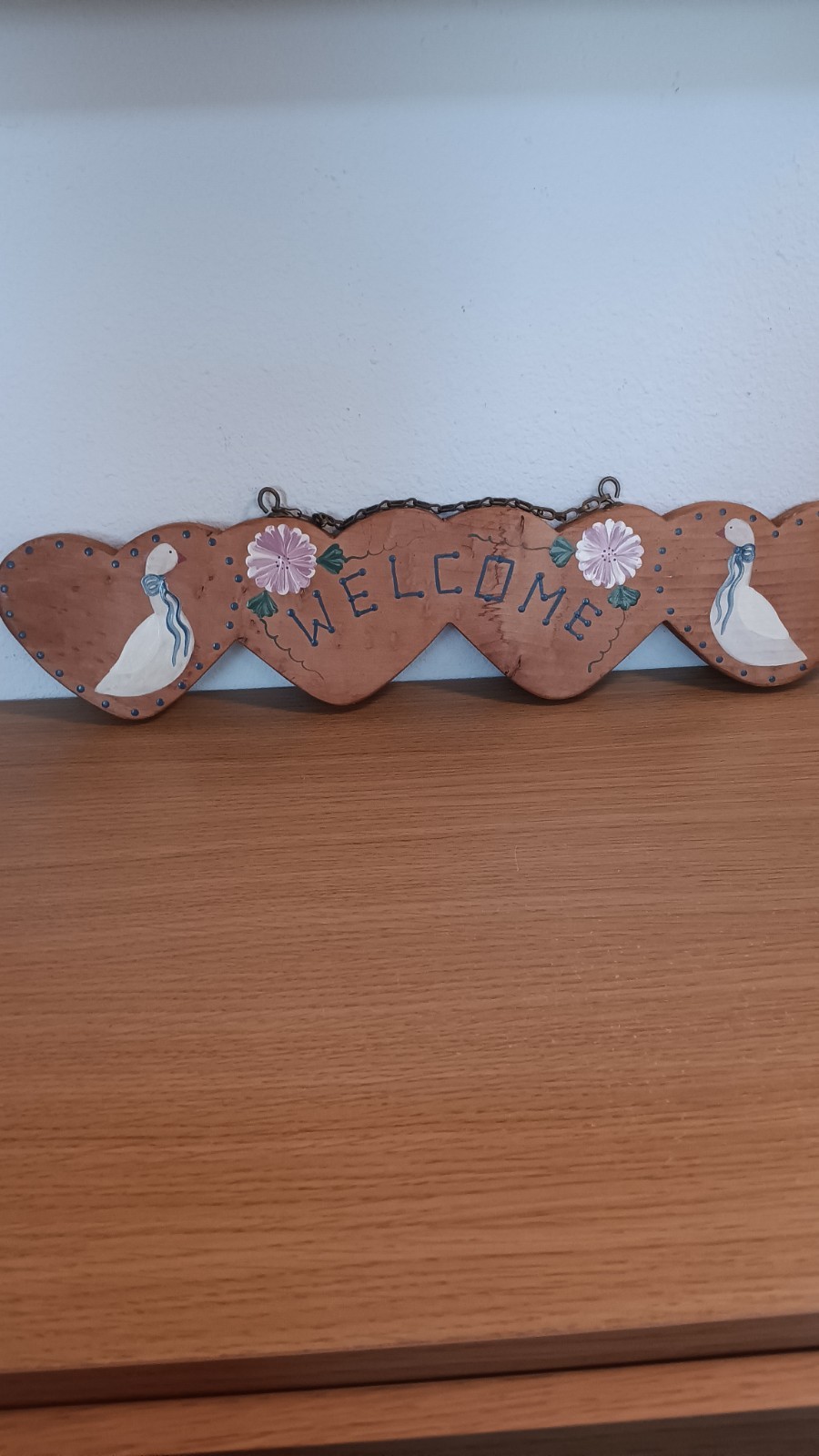 Vintage Goose Duck Handmade Welcome Sign Plaque Cottagecore