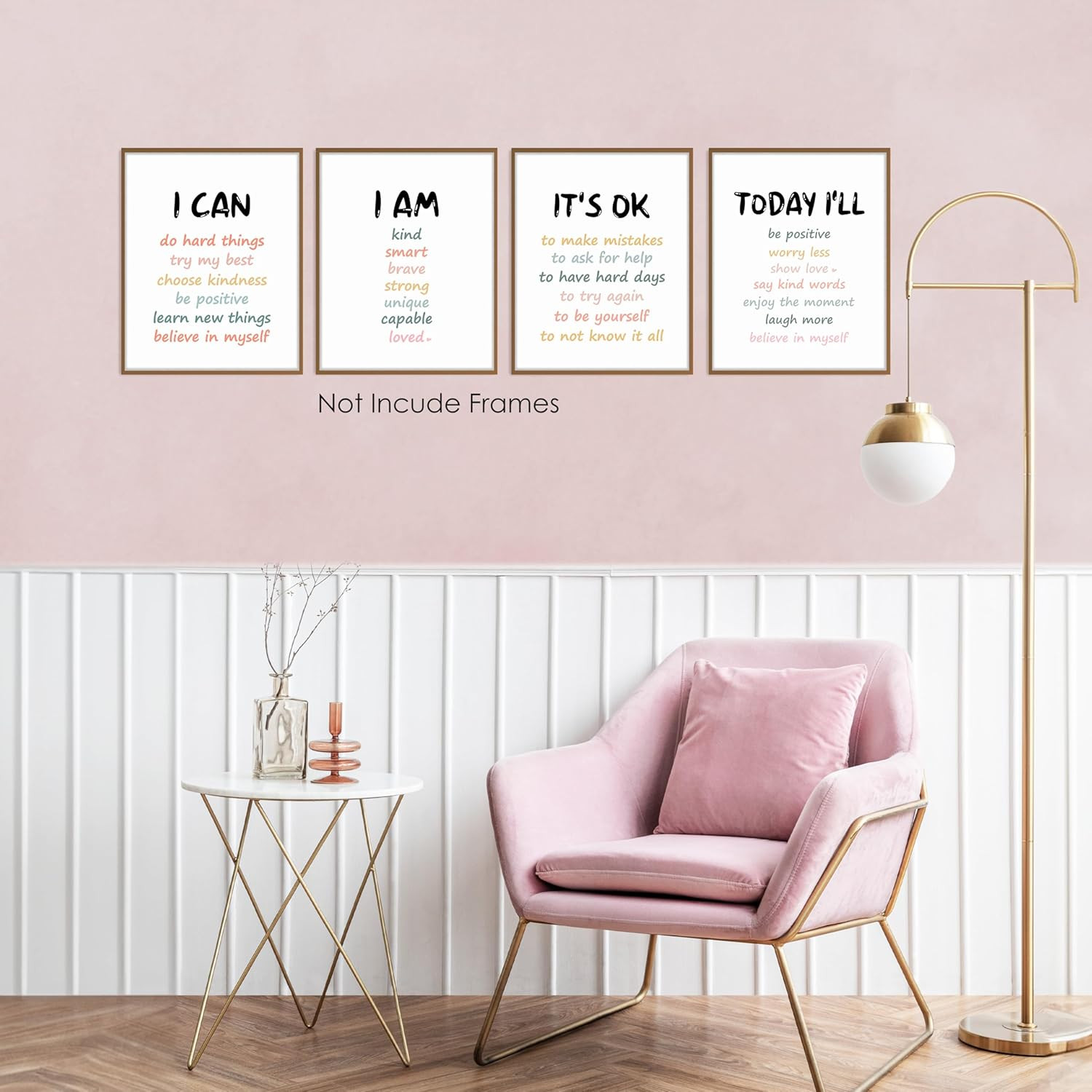 Positive Affirmation Wall Decor, Inspirational Motivational Quote Wall Art Print