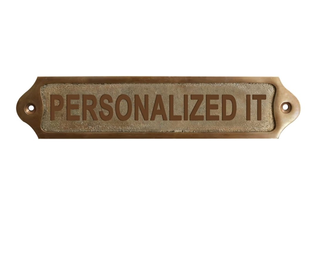 Brass Metal Door Sign Plaques – Antique Finish – Easy DIY Installation – Best Ho