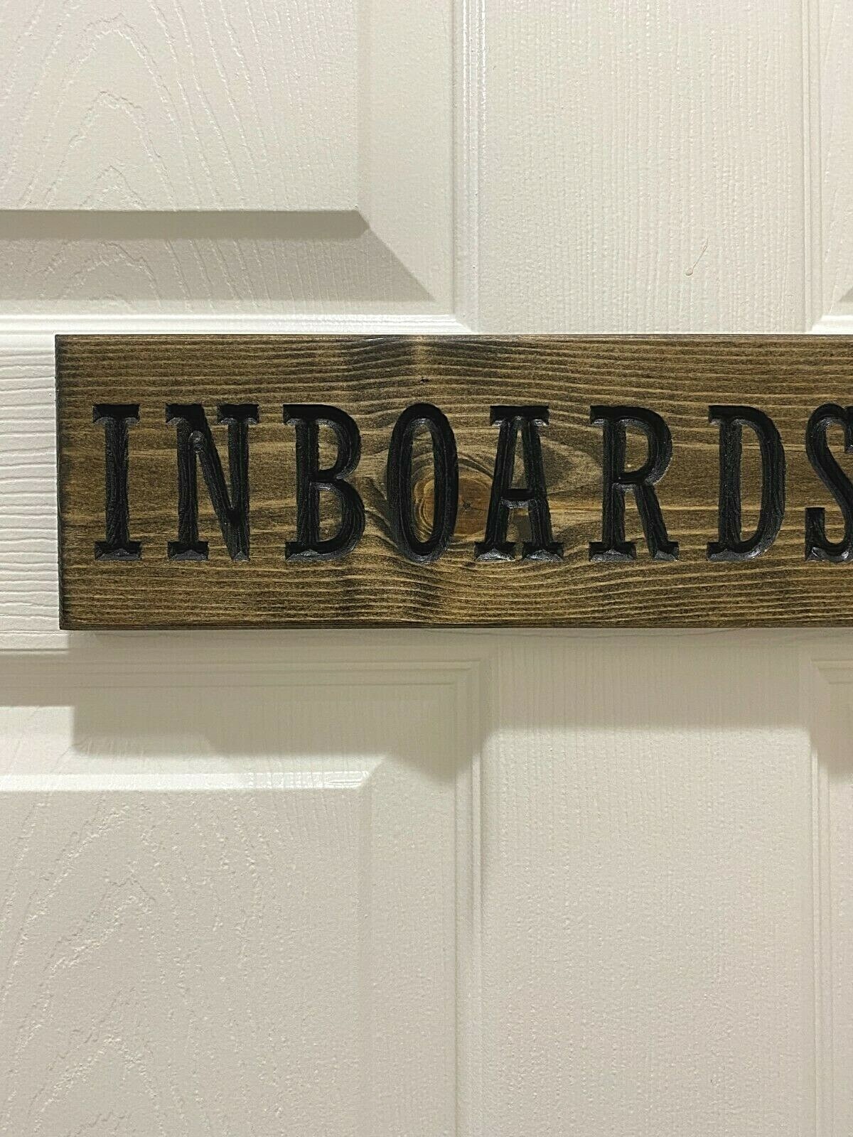 USA Carved Handcrafted wood signs Inboards & Outboards signs Funny restroom